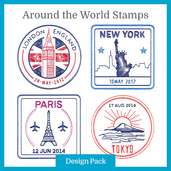 A Around the World Stamps Design Pack - Image 3