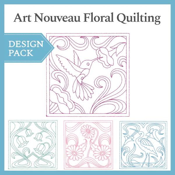 A Art Nouveau Floral Quilting Design Pack - Image 3