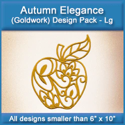 A Autumn Elegance (Goldwork) Design Pack - Image 3
