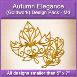 A Autumn Elegance (Goldwork) Design Pack - Image 4