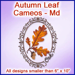 A Autumn Leaf Cameos Design Pack - Image 2