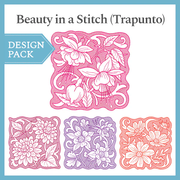 A Beauty in a Stitch (Trapunto) Design Pack - Image 2