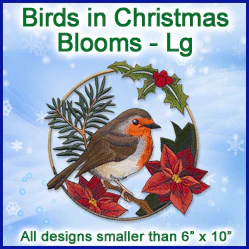 A Birds in Christmas Blooms Design Pack - Image 3