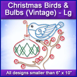 A Christmas Birds & Bulbs (Vintage) Design Pack - Image 3