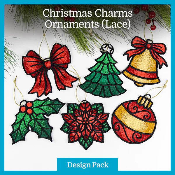 A Christmas Charms Ornaments (Lace) Design Pack - Image 9