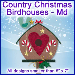 A Country Christmas Birdhouses Design Pack - Image 2