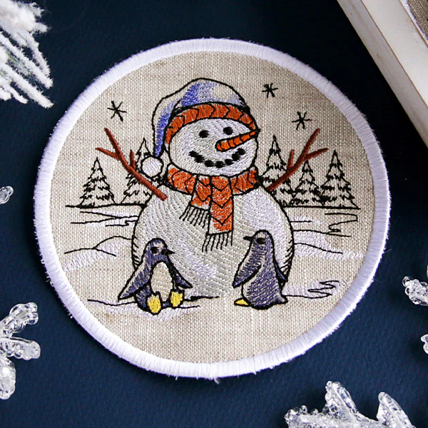 A Country Snowman Coasters (In-the-Hoop) Design Pack - Image 20