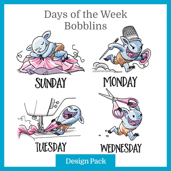 A Days of the Week Bobblins Design Pack - Image 2