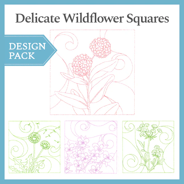 A Delicate Wildflower Squares Design Pack - Image 2