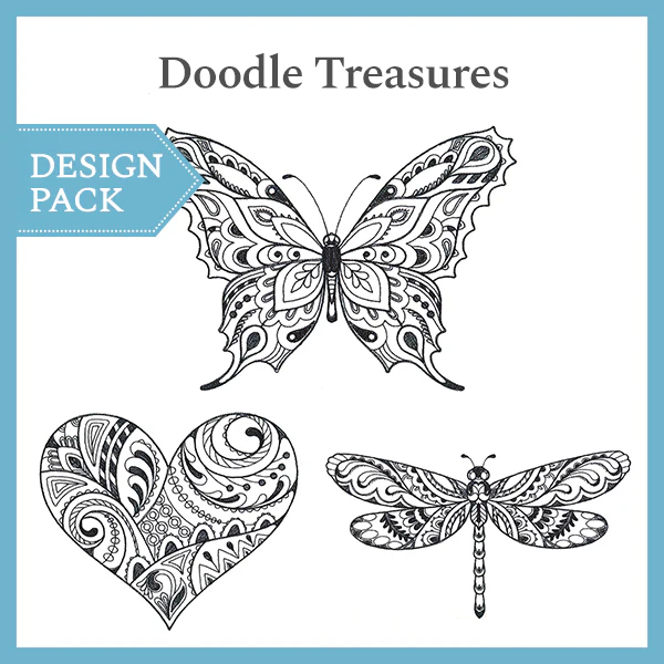 A Doodle Treasures (Blackwork) Design Pack - Image 2
