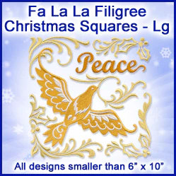 A Fa La La Filigree Christmas Squares Design Pack - Image 3