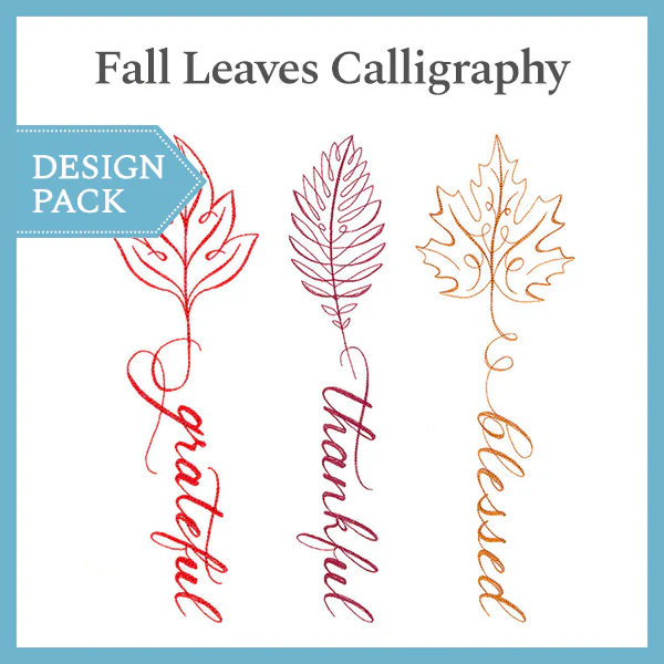 A Fall Leaves Calligraphy Design Pack - Image 4