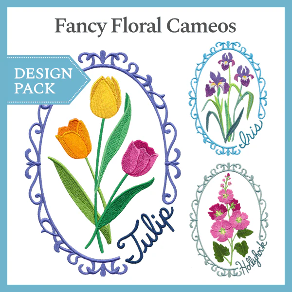 A Fancy Floral Cameos Design Pack - Image 5