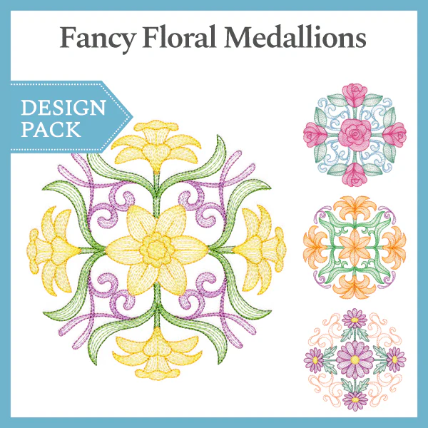 A Fancy Floral Medallions Design Pack - Image 2