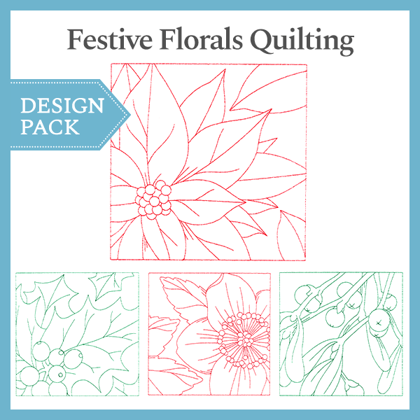 A Festive Florals Quilting Design Pack - Image 5