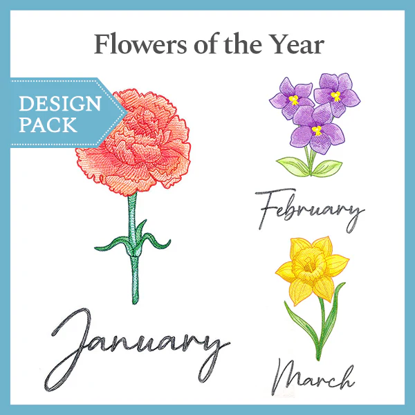 A Flowers of the Year Design Pack - Image 3