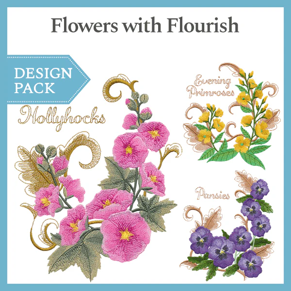 A Flowers with Flourish Design Pack - Image 4