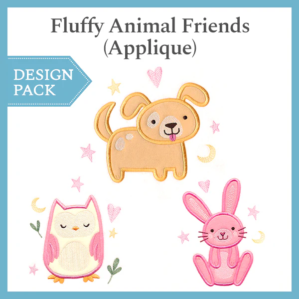 A Fluffy Animal Friends (Applique) Design Pack - Image 2