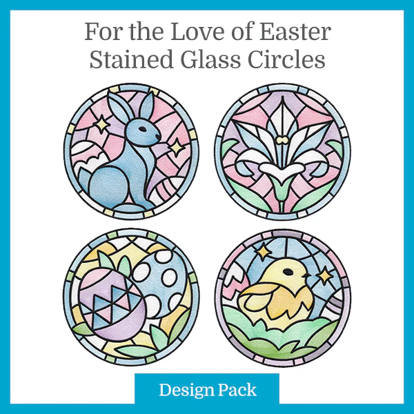 A For the Love of Easter Stained Glass Circles Design Pack - Image 3
