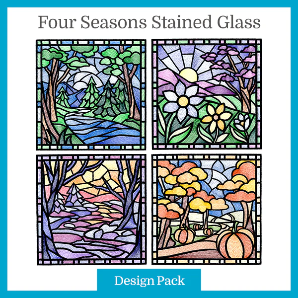 A Four Seasons Stained Glass Design Pack - Image 4