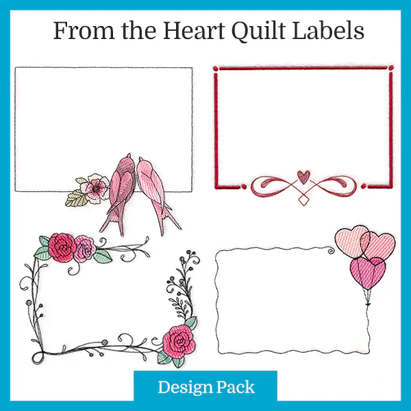 A From the Heart Quilt Labels Design Pack - Image 4