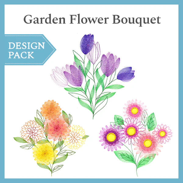 A Garden Flower Bouquet Design Pack - Image 2
