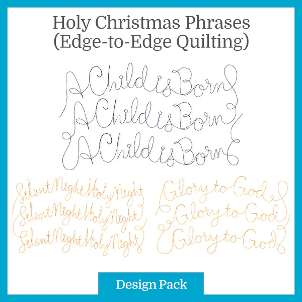A Holy Christmas Phrases (Edge-to-Edge Quilting) Design Pack - Image 4