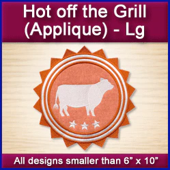 A Hot Off the Grill (Applique) Design Pack - Image 3