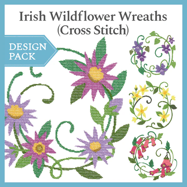 A Irish Wildflower Wreaths (Cross Stitch) Design Pack - Image 3