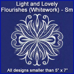 A Light and Lovely Flourishes (Whitework) Design Pack - Image 4