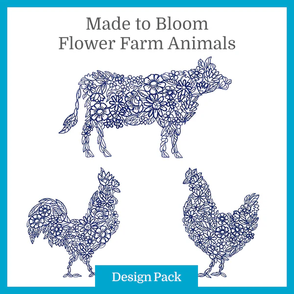 A Made to Bloom Flower Farm Animals Design Pack - Image 4