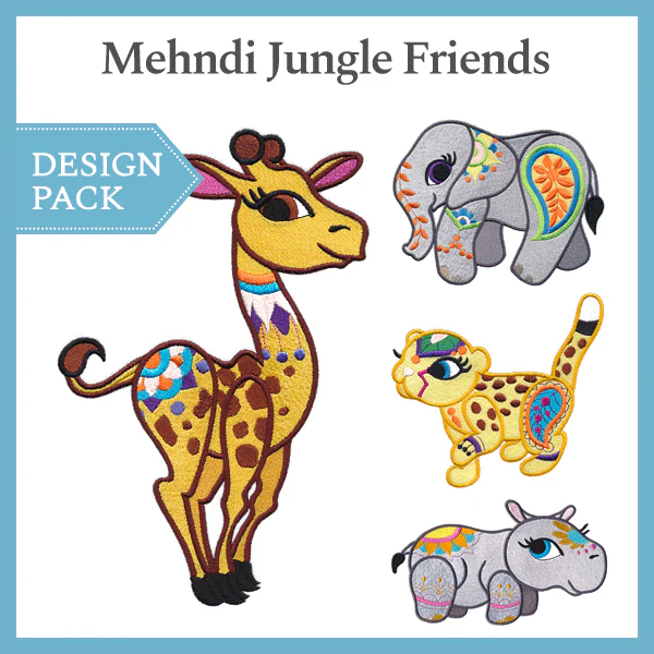 A Mehndi Jungle Friends Design Pack - Image 3