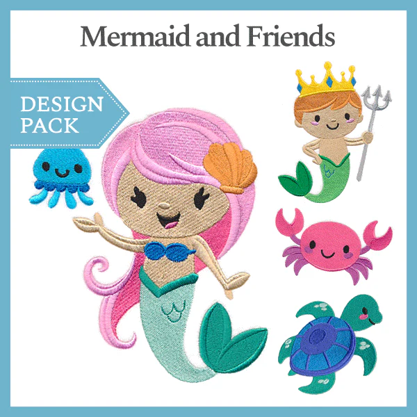 A Mermaid and Friends Design Pack - Image 2