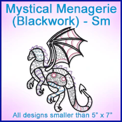 A Mystical Menagerie (Blackwork) Design Pack - Image 4