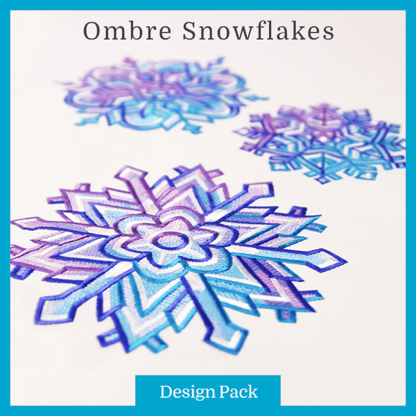 A Ombre Snowflakes Design Pack - Image 2