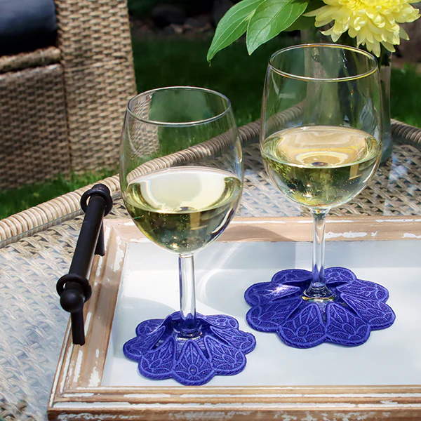 A Party Time Wine Glass Coasters (Lace) Design Pack - Image 12