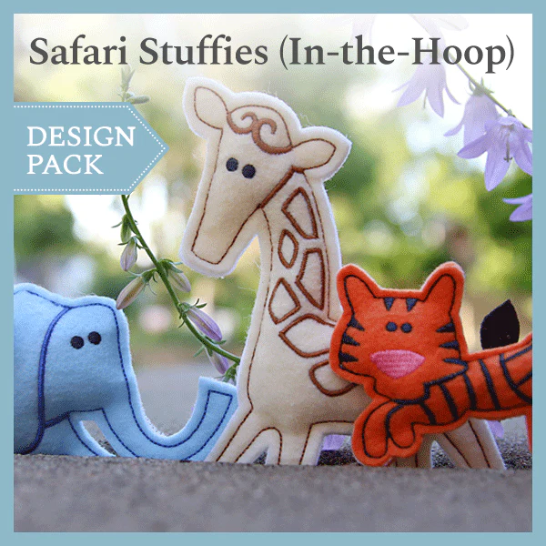 A Safari Stuffies (In-the-Hoop) Design Pack - Image 2