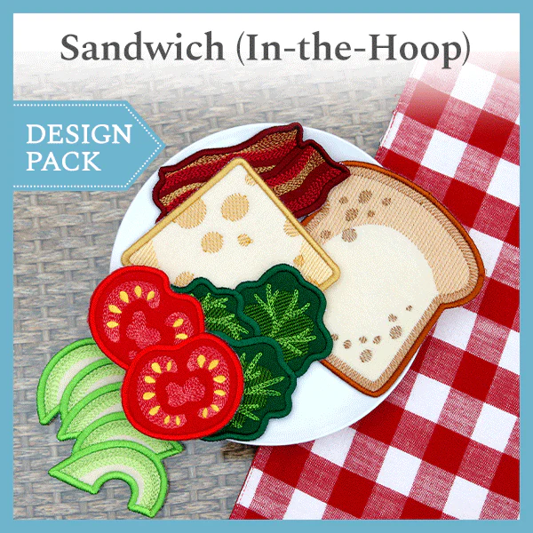A Sandwich (In-the-Hoop) Design Pack - Image 2