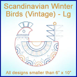 A Scandinavian Winter Birds (Vintage) Design Pack - Image 3