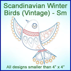 A Scandinavian Winter Birds (Vintage) Design Pack - Image 5