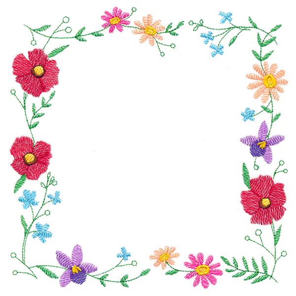 A Stitch of Blooms Square Wreath - Image 3