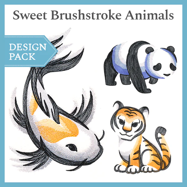 A Sweet Brushstroke Animals Design Pack - Image 2