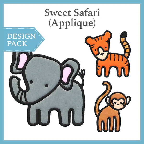 A Sweet Safari (Applique) Design Pack - Image 3