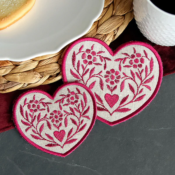 A Textured Hearts Coasters (In-the-Hoop) Design Pack - Image 16