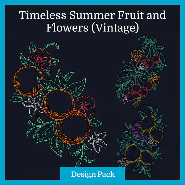 A Timeless Summer Fruit and Flowers (Vintage) Design Pack - Image 2