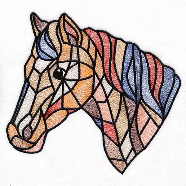 A Touch of Modern Stained Glass Horse - Image 5