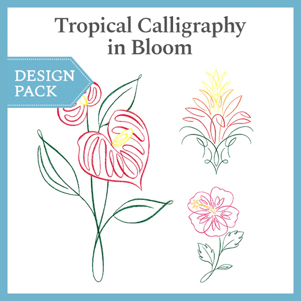 A Tropical Calligraphy in Bloom Design Pack - Image 3