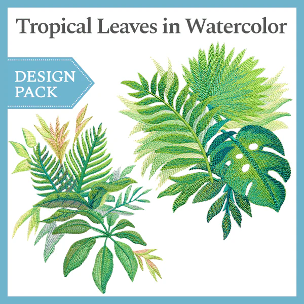 A Tropical Leaves in Watercolor Design Pack - Image 5