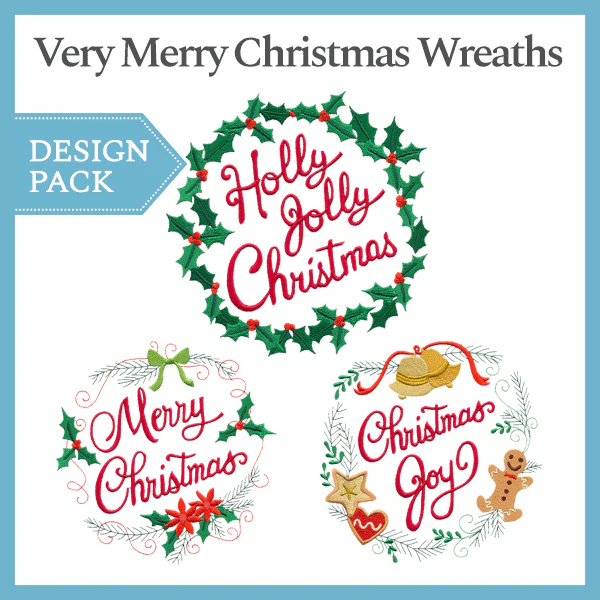 A Very Merry Christmas Wreaths Design Pack - Image 3