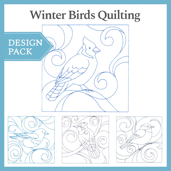 A Winter Birds Quilting Design Pack - Image 4